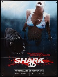 9b1703 SHARK NIGHT 3D teaser French 1p 2011 Sara Paxton, Dustin Milligan, sexy swimmer attacked, Shark 3D!