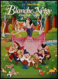 9b1719 SNOW WHITE & THE SEVEN DWARFS French 1p R1992 Disney cartoon classic, great different art!