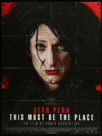 9b1746 THIS MUST BE THE PLACE French 1p 2011 wacky close portrait of Sean Penn in drag!