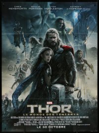 9b1747 THOR: THE DARK WORLD advance French 1p 2013 great montage of Chris Hemsworth & top cast!