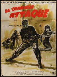 9b1781 WARRIORS FIVE French 1p 1962 different Okley art of Giovanna Ralli & guy with machine gun!