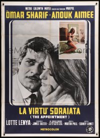 9b0707 APPOINTMENT Italian 1p 1969 Omar Sharif suspects that Aimee is highly paid prostitute, rare!