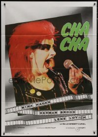 9b0776 CHA CHA Italian 1p 1982 wild punk rock image of Nina Hagen screaming into microphone!