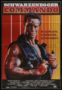 9b0794 COMMANDO Italian 1p 1986 Arnold Schwarzenegger is going to make someone pay!
