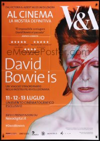 9b0808 DAVID BOWIE IS HAPPENING NOW advance Italian 1p 2014 great close up of the English pop star!