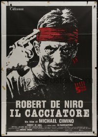 9b0818 DEER HUNTER awards Italian 1p 1979 Michael Cimino, Robert De Niro with gun to his head!