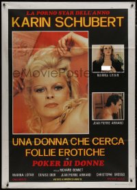 9b0819 DEFECT IN THE BELLY Italian 1p 1987 sexy Karin Schubert & naked Marina Hedman, rare!