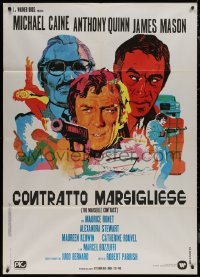 9b0826 DESTRUCTORS Italian 1p 1974 different art of Michael Caine, Anthony Quinn & Mason by Iaia!