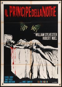 9b0827 DEVILS OF DARKNESS Italian 1p 1966 different Casaro art of creepy hands over dead woman!