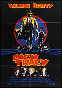 9b0830 DICK TRACY Italian 1p 1990 different art of Warren Beatty as Chester Gould's famous detective!