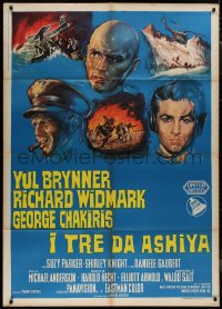 9b0888 FLIGHT FROM ASHIYA Italian 1p 1964 different art of Yul Brynner, Richard Widmark & Chakiris!