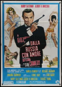 9b0897 FROM RUSSIA WITH LOVE Italian 1p R1970s different art of Connery as James Bond + sexy girls!