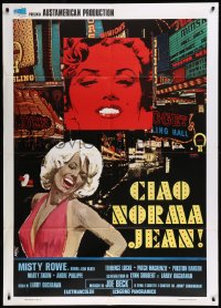 9b0910 GOODBYE NORMA JEAN Italian 1p 1976 Avelli art of Rowe as Marilyn Monroe in Las Vegas, rare!