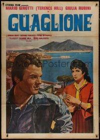 9b0916 GUAGLIONE Italian 1p R1976 Crovato art of 17 year old star Terence Hill & Rubini, very rare!