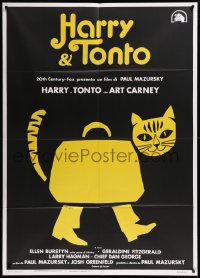 9b0920 HARRY & TONTO Italian 1p 1979 Paul Mazursky, wacky different cat art by Papuzza, ultra rare!