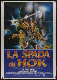 9b0922 HAWK THE SLAYER Italian 1p 1983 Jack Palance, different Enzo Sciotti sword & sorcery art!