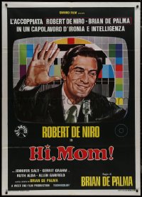 9b0933 HI MOM! Italian 1p 1978 different art of Robert De Niro on TV, directed by Brian De Palma!