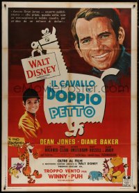 9b0940 HORSE IN THE GRAY FLANNEL SUIT/WINNIE THE POOH Italian 1p 1969 Walt Disney double-bill, rare!