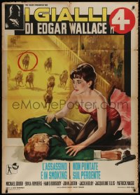 9b0950 I GIALLI DI EDGAR WALLACE N.4 Italian 1p 1960s Candidate for Murder & Never Back Losers, rare!
