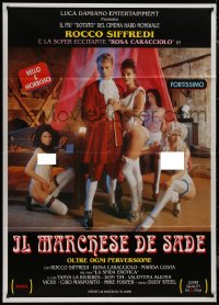 9b0955 IL MARQUIS DE SADE Italian 1p 1994 Rocco Siffredi surrounded by sexy half-naked prostitutes!