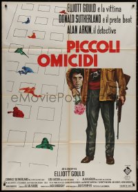 9b1017 LITTLE MURDERS Italian 1p 1970 Jules Feiffer, Alan Arkin, different art of Elliott Gould!