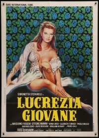 9b1025 LUCREZIA GIOVANE Italian 1p 1974 full art of sexy half-naked Simonetta Stefanelli!
