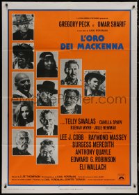 9b1028 MacKENNA'S GOLD Italian 1p R1970s Gregory Peck, Omar Sharif, Telly Savalas & Julie Newmar!