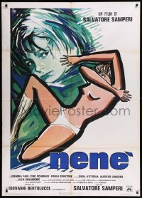 9b1061 NENE Italian 1p 1977 Slavatore Samperi, great art of mostly naked woman by Ercole Brini!