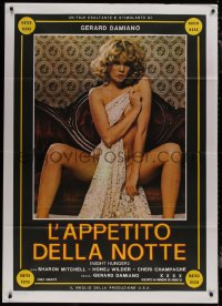 9b1065 NIGHT HUNGER Italian 1p 1987 by Gerard Damiano, image of Shauna Grant who is not in the film!