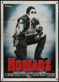 9b1071 NOMADS Italian 1p 1986 cool Enzo Sciotti art of invisible man wearing leather, rare!