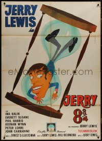 9b1097 PATSY Italian 1p 1964 completely different art of Jerry Lewis in giant hourglass by Timperi!