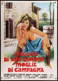 9b1099 PECCATI DI UNA GIOVANE MOGLIE DI CAMPAGNA Italian 1p 1977 Sins of a Young Country Wife, rare!
