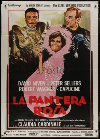 9b1104 PINK PANTHER Italian 1p R1970s different art of Sellers, Niven & sexy Claudia Cardinale!