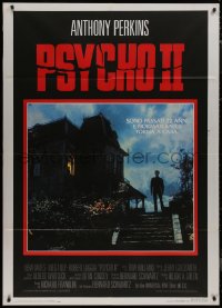 9b1123 PSYCHO II Italian 1p 1983 Anthony Perkins as Norman Bates, cool creepy image of classic house!