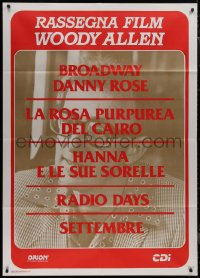 9b1131 RASSEGNA FILM WOODY ALLEN Italian 1p 1980s Broadway Danny Rose, Purple Rose of Cairo & more!