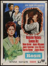9b1147 ROSIE Italian 1p 1967 different art of Rosalind Russell & Sandra Dee by Tino Avelli!