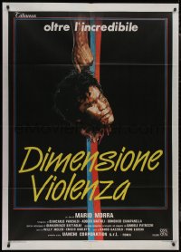 9b1153 SAVAGE ZONE Italian 1p 1984 Mario Morra's Dimensione Violenza, art of decapitated head, rare!