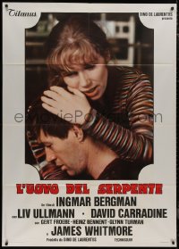 9b1160 SERPENT'S EGG Italian 1p 1977 Ingmar Bergman, different c/u of Liv Ullmann & David Carradine!