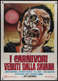9b1186 SQUIRM Italian 1p 1976 completely different gruesome art by Sandro Symeoni!