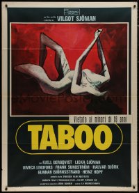 9b1202 TABOO Italian 1p 1977 Vilgot Sjoman's tabu, cool different art by Enrico DeSeta!