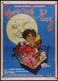 9b1212 TEMPORALE ROSY Italian 1p 1980 Baraldi Gissi art of lovers in boxing ring under moon!