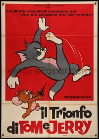 9b0956 IL TRIONFO DI TOM E JERRY Italian 1p 1964 Hanna-Barbera, great cartoon cat & mouse artwork!