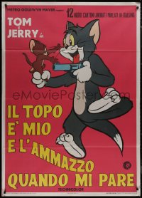 9b1231 TOM E JERRY IN IL TOPO E' MIO E L'AMMAZZO QUANDO MI PARE Italian 1p 1971 great cartoon art!