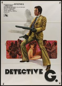 9b1242 TROUBLE MAN Italian 1p 1973 cool different art of Robert Hooks as Detective G. with guns!