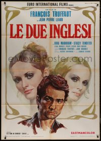 9b1247 TWO ENGLISH GIRLS Italian 1p 1972 Francois Truffaut, Jean-Pierre Leaud, art by Gasparri!