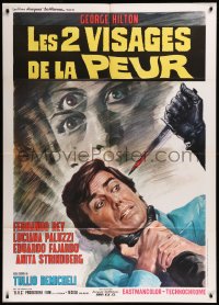 9b1248 TWO FACES OF TERROR export Italian 1p 1972 Renato Casaro horror art of man about to be stabbed!