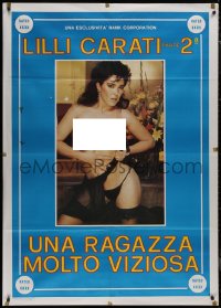 9b1257 VERY DEBAUCHED GIRL Italian 1p 1988 Una Ragazza Molto Viziosa, naked Lilli Carati, rare!