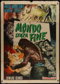 9b1278 WORLD WITHOUT END Italian 1p R1960s CinemaScope's 1st sci-fi thriller, different Ciriello art!