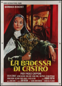 9b0466 CASTRO'S ABBESS Italian 2p 1974 art of nun Barbara Bouchet & Pier Paolo Capponi, rare!