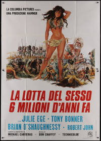 9b0478 CREATURES THE WORLD FORGOT Italian 2p 1971 great art of sexy prehistoric babe Julie Ege!